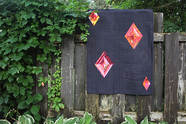 Wall hanging based on Create your own improv quilt book