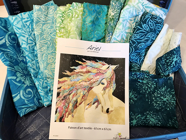 One of my quilt challenge: Ariel Art Quilt pattern by Lise Bélanger